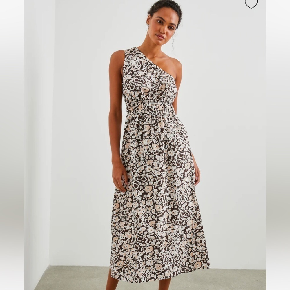 NWT RAILS Selani midi One Shoulder Dress Russet Floral